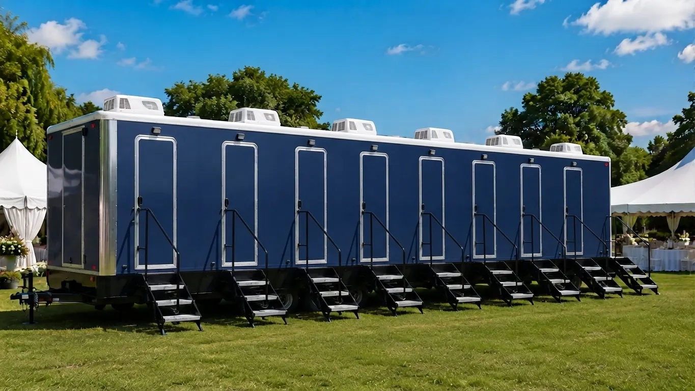 8 Stall Restroom Trailer in Yonkers, NY
